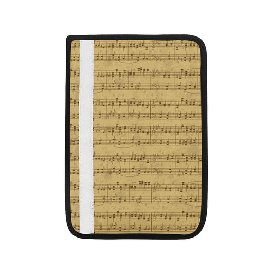 Music Note Vintage Themed Print Car Seat Belt Cover