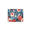 Red Hibiscus Blue Scene Men's ID Card Wallet