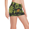 Bird Of Paradise Pattern Print Design BOP013 Yoga Shorts