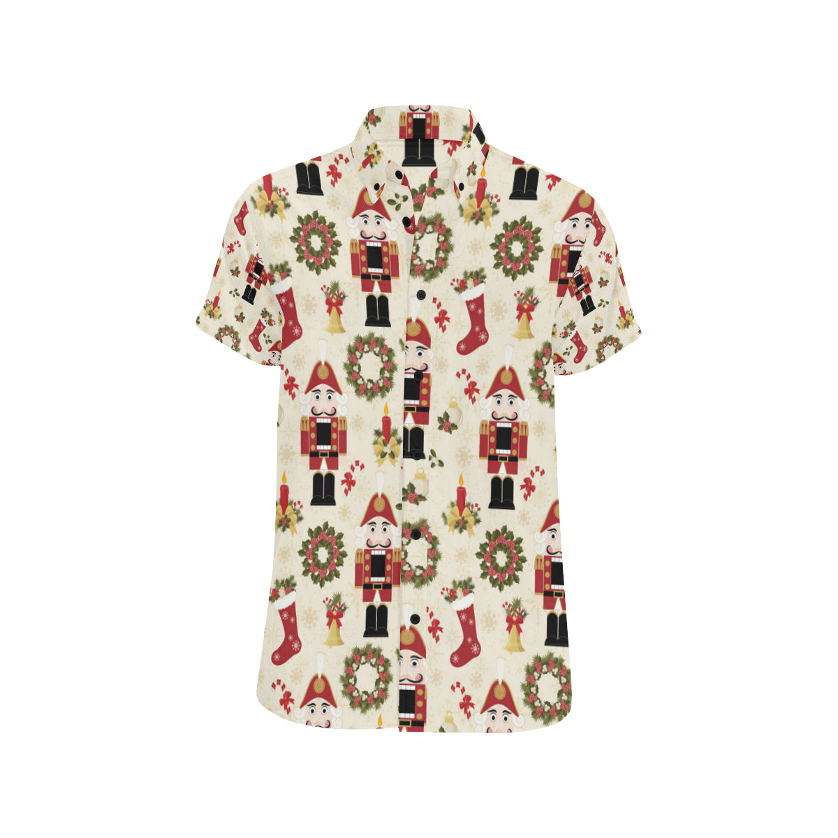 Nutcracker Pattern Print Design A01 Men's Short Sleeve Button Up Shirt