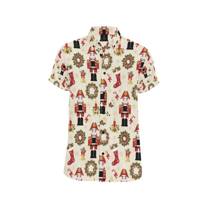 Nutcracker Pattern Print Design A01 Men's Short Sleeve Button Up Shirt