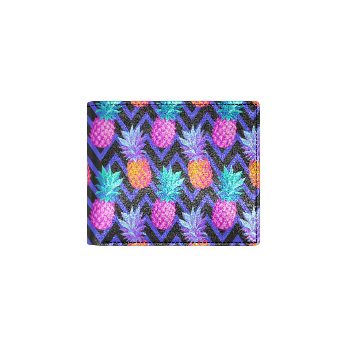 Pineapple Color Art Pattern Men's ID Card Wallet