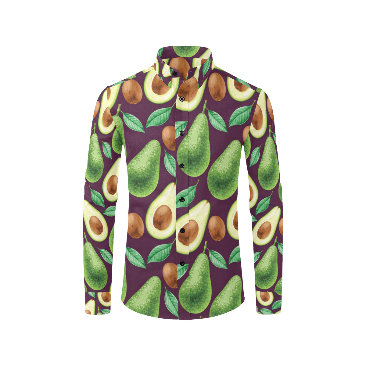 Avocado Pattern Print Design AC08 Men's Long Sleeve Shirt