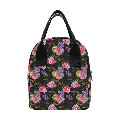 Carnations Pattern Print Design CN05 Insulated Lunch Bag