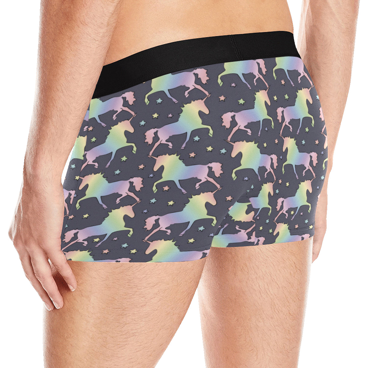 Rainbow Pattern Print Design A05 Men's Boxer Briefs
