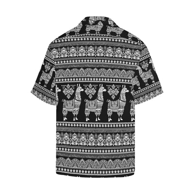 Llama Aztec Style Pattern Print Design 01 Men's Hawaiian Shirt