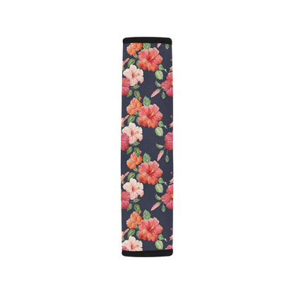 Tropical Flower Pattern Print Design TF020 Car Seat Belt Cover