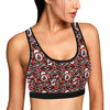 Native North American Themed Print Sports Bra