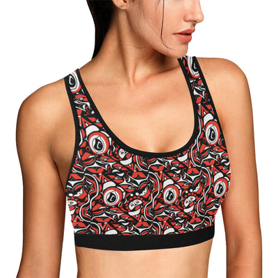 Native North American Themed Print Sports Bra