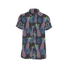 Pineapple Pattern Print Design PP04 Men's Short Sleeve Button Up Shirt