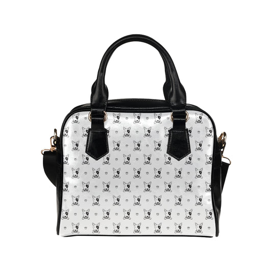 Bull Terriers Pattern Print Design 06 Shoulder Handbag