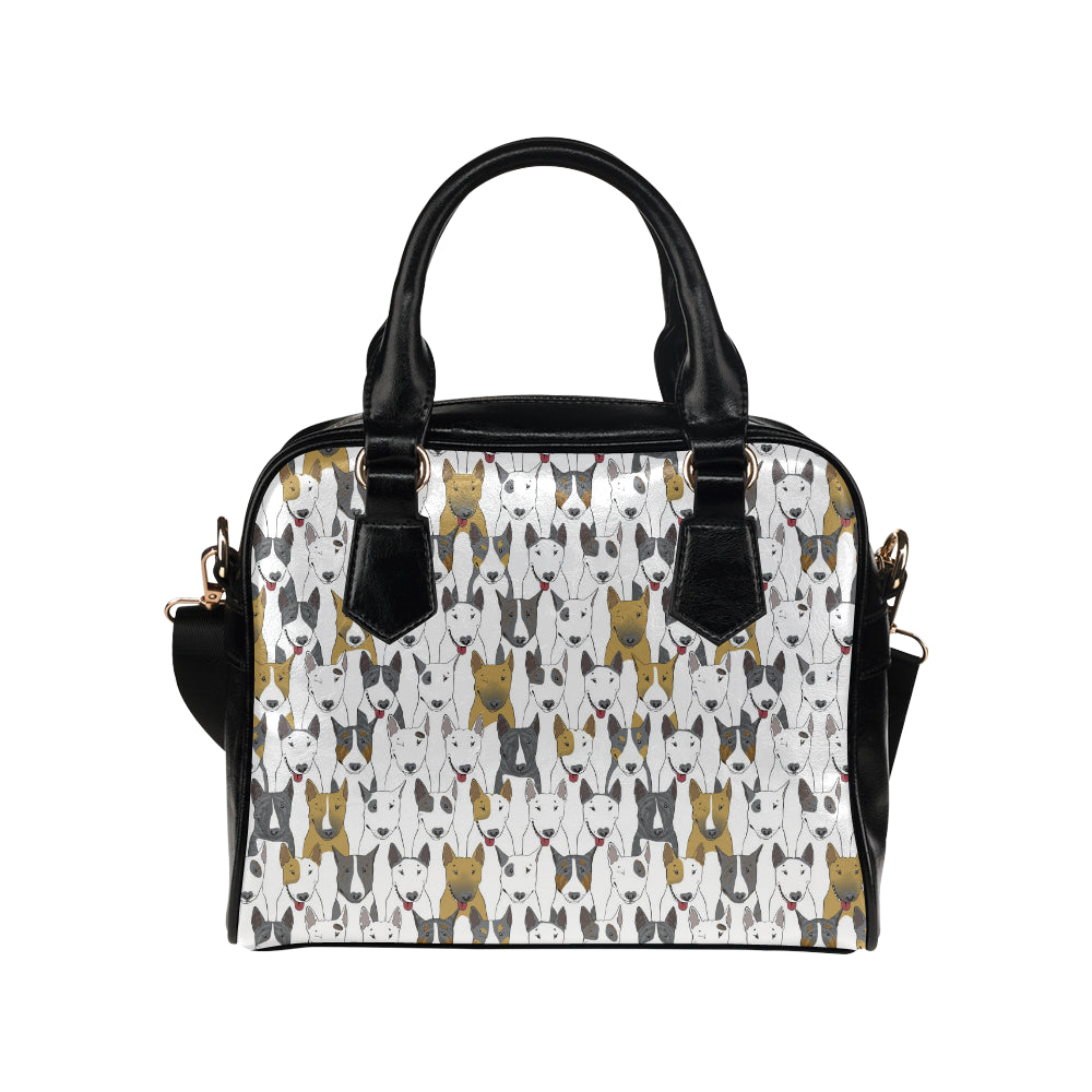 Bull Terriers Pattern Print Design 03 Shoulder Handbag
