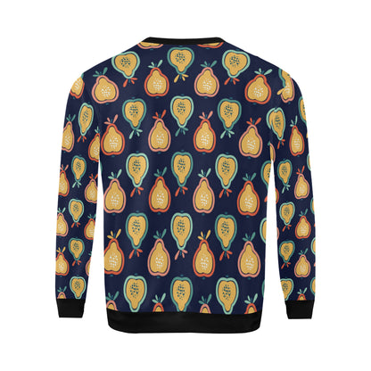 Pear Pattern Print Design PE03 Men Long Sleeve Sweatshirt