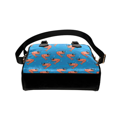Prawn Cute Pattern Print Design 03 Shoulder Handbag