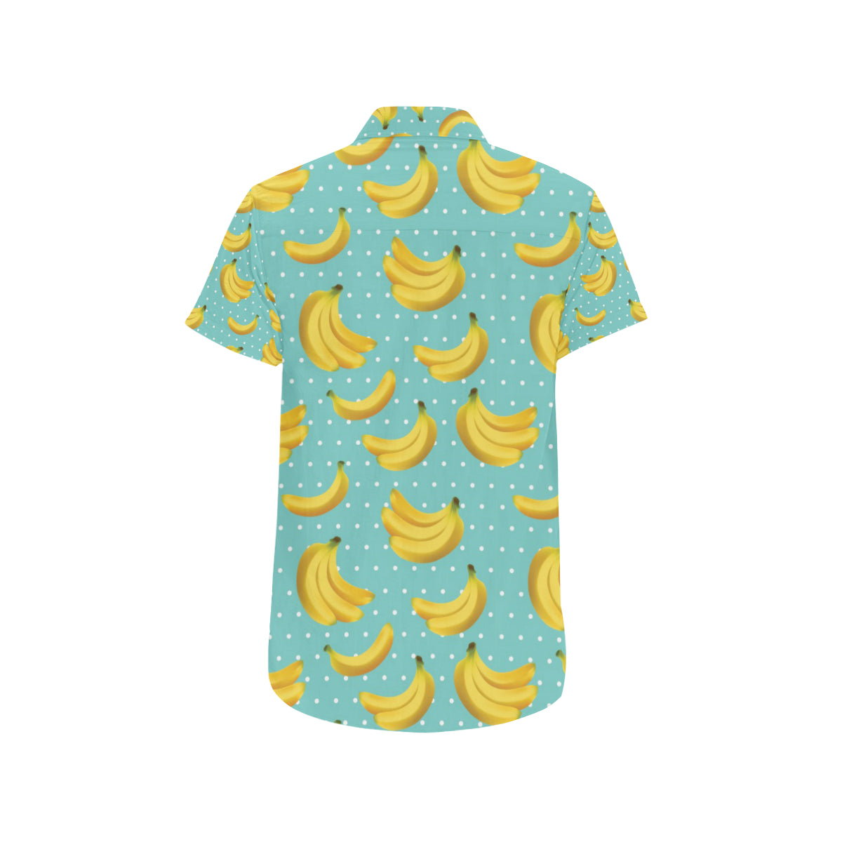 Banana Pattern Print Design BA02 Men's Short Sleeve Button Up Shirt