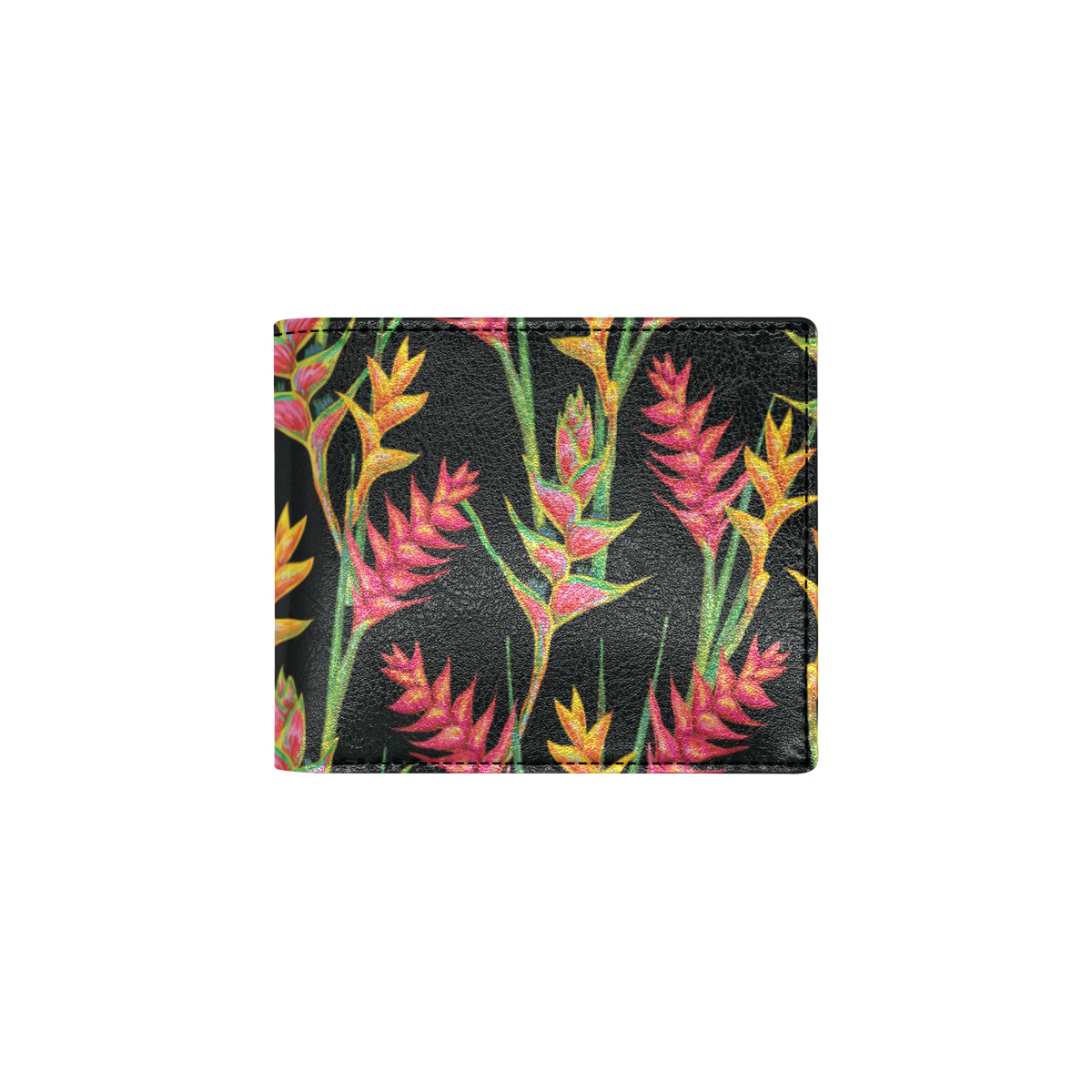 Heliconia Pattern Print Design HL01 Men's ID Card Wallet