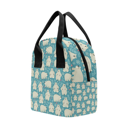 Bear Pattern Print Design BE04 Insulated Lunch Bag