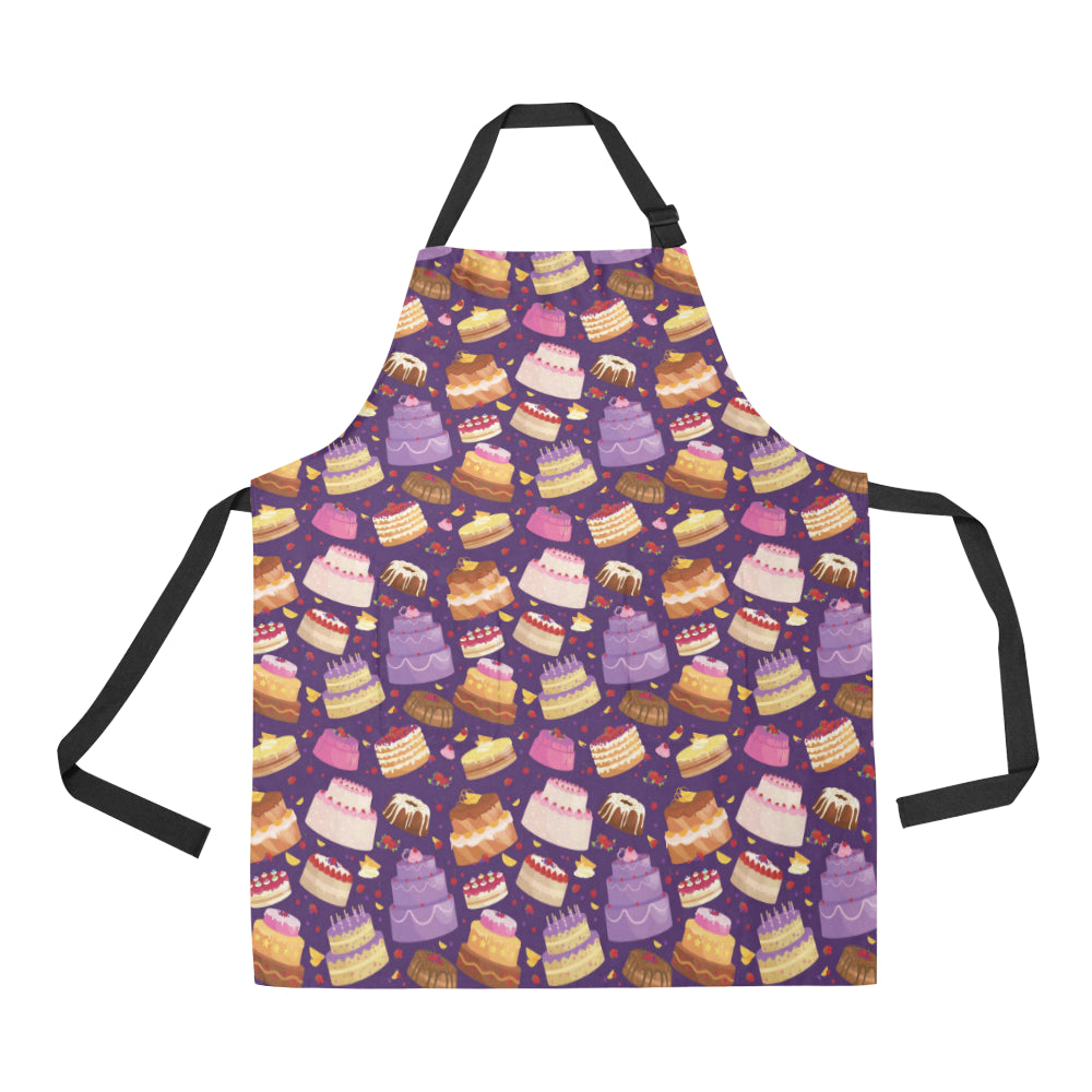 Cake Pattern Print Design 05 Apron with Pocket