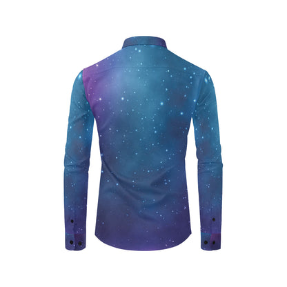 Nebula Pattern Print Design A01 Men's Long Sleeve Shirt