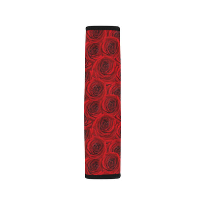Rose Red Pattern Print Design RO04 Car Seat Belt Cover