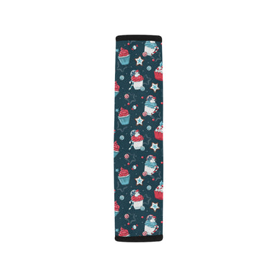 Cupcake Pattern Print Design 03 Car Seat Belt Cover