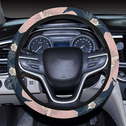 Plumeria Pattern Print Design PM018 Steering Wheel Cover with Elastic Edge