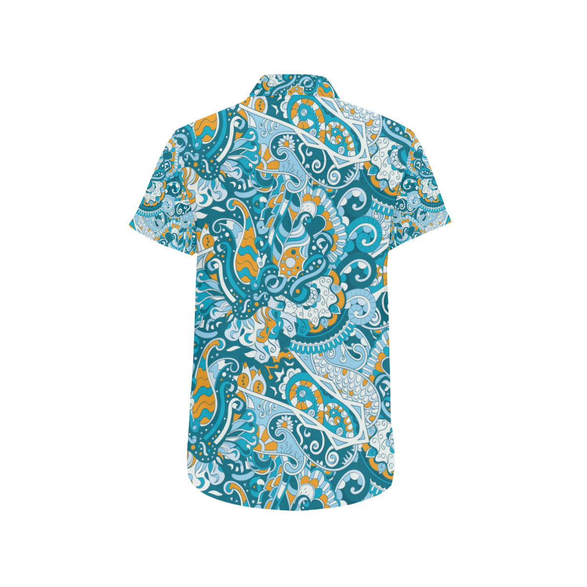 Funky Retro Pattern Print Design A03 Men's Short Sleeve Button Up Shirt