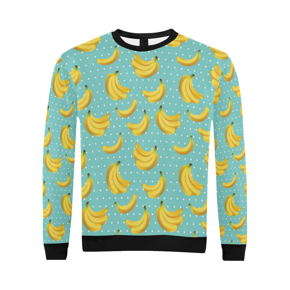Banana Pattern Print Design BA02 Men Long Sleeve Sweatshirt
