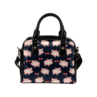 Pig Cute Pattern Print Design 02 Shoulder Handbag