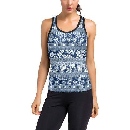 Hawaiian Themed Pattern Print Design H020 Women's Racerback Tank Top