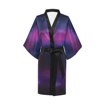 Night sky Pattern Print Design A04 Women's Short Kimono