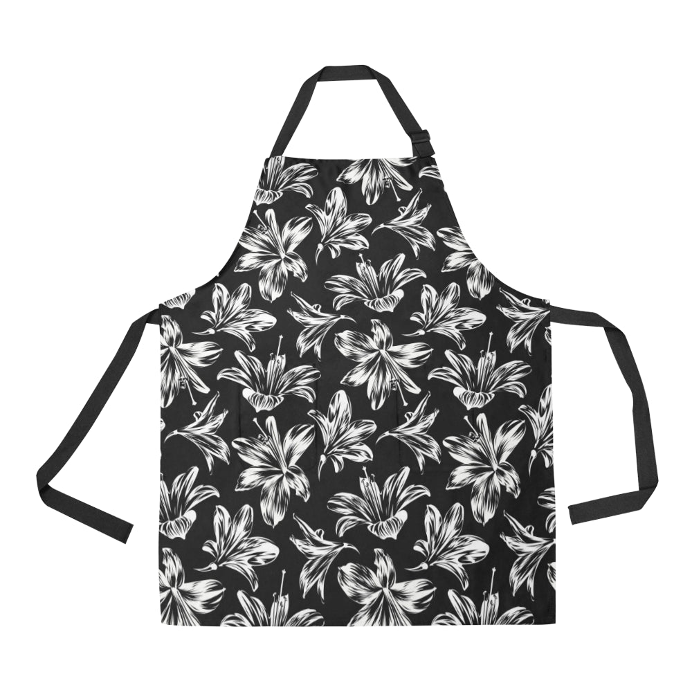 Amaryllis Pattern Print Design AL04 Apron with Pocket
