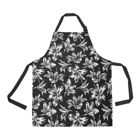 Amaryllis Pattern Print Design AL04 Apron with Pocket