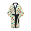 Chicken Pattern Print Design 07 Women's Short Kimono