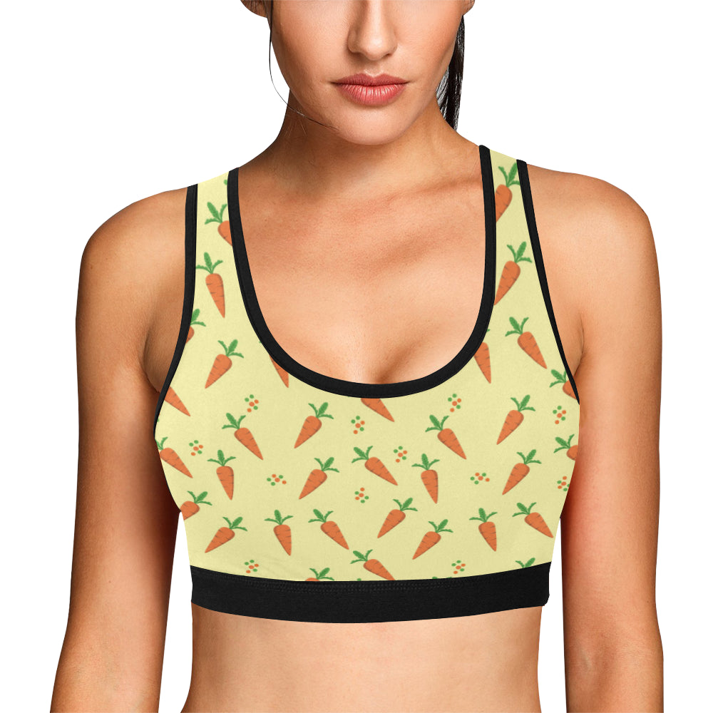 Carrot Pattern Print Design 04 Sports Bra