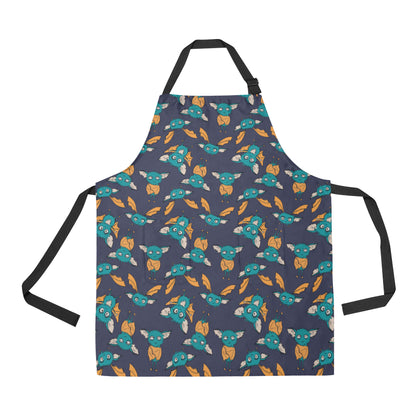 Bat Pattern Print Design 07 Apron with Pocket