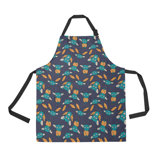 Bat Pattern Print Design 07 Apron with Pocket