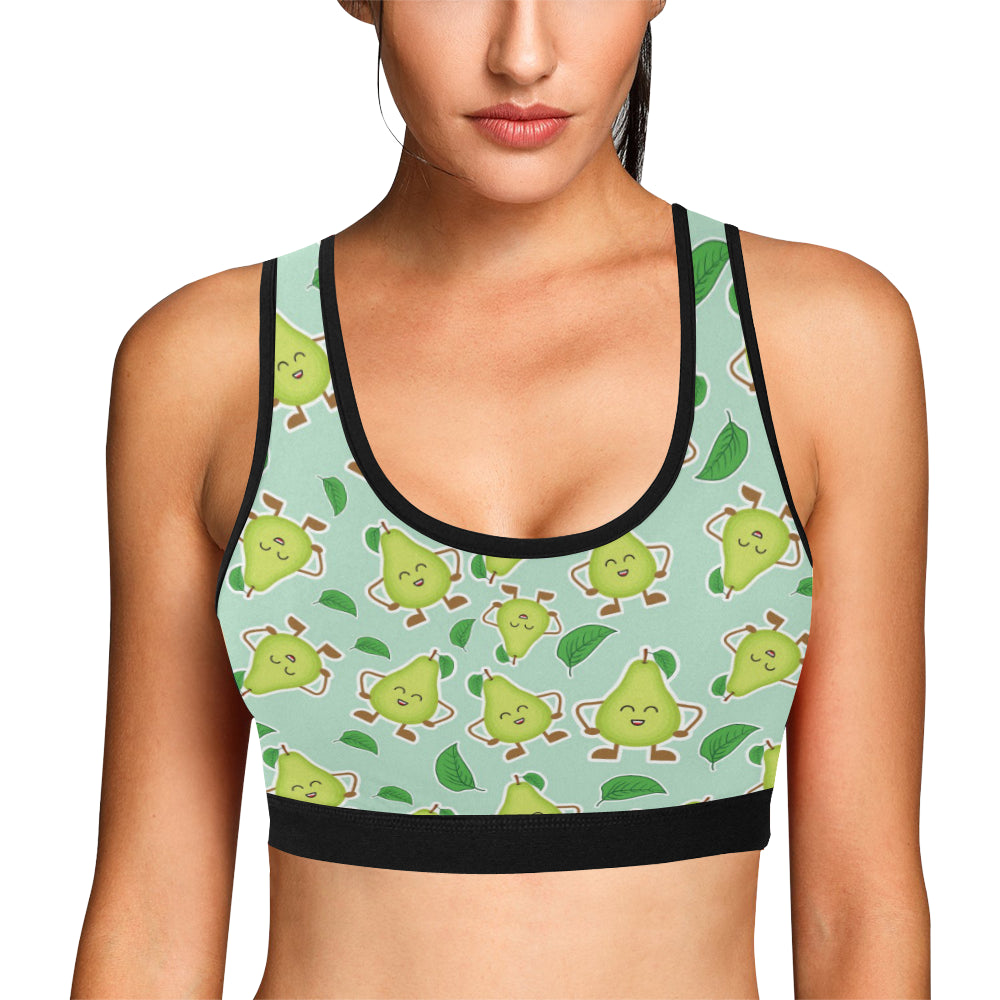 Avocado Pattern Print Design AC011 Sports Bra