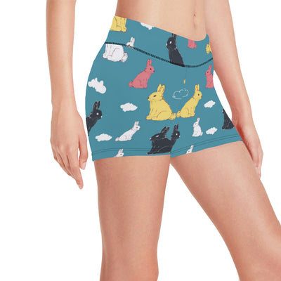 Rabbit Pattern Print Design RB014 Yoga Shorts