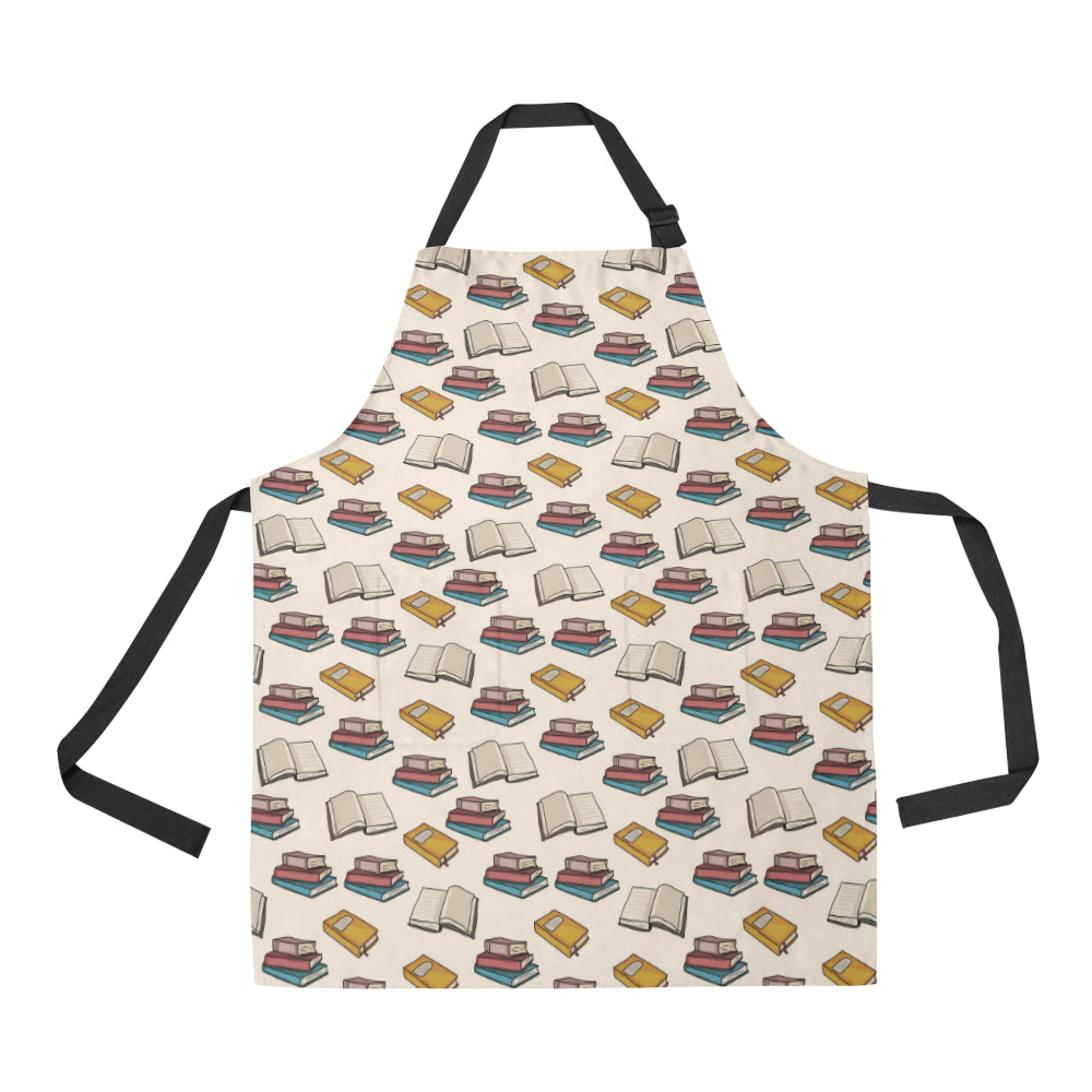 Book Pattern Print Design 04 Apron with Pocket
