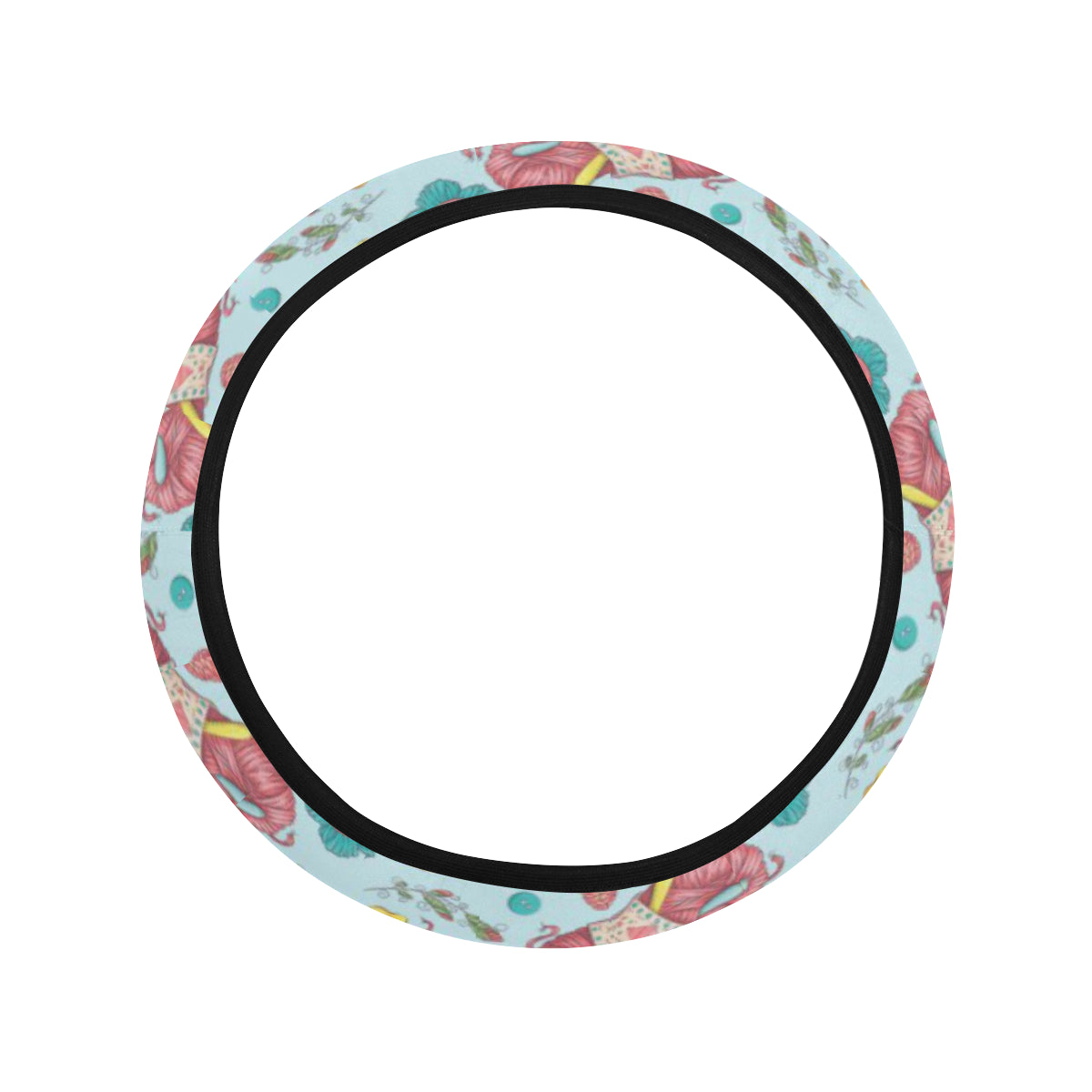 Crochet Pattern Print Design 01 Steering Wheel Cover with Elastic Edge
