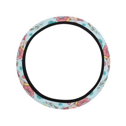 Crochet Pattern Print Design 01 Steering Wheel Cover with Elastic Edge