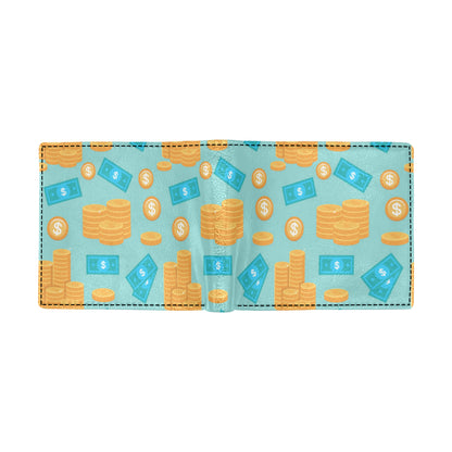 Money Pattern Print Design 03 Men's ID Card Wallet