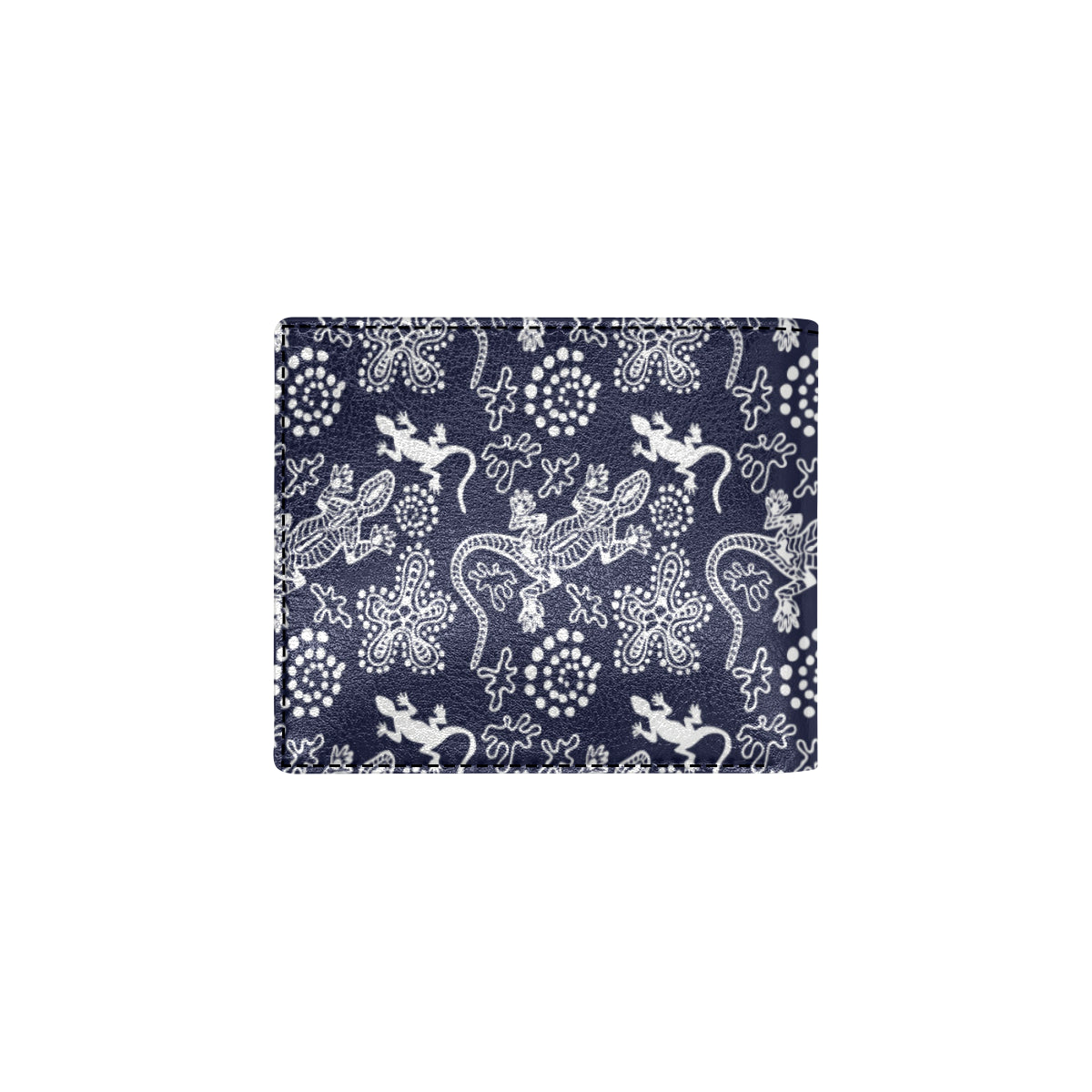 lizard Pattern Print Design 03 Men's ID Card Wallet