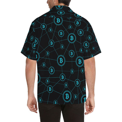Cryptocurrency Pattern Print Design 01 Men's Hawaiian Shirt
