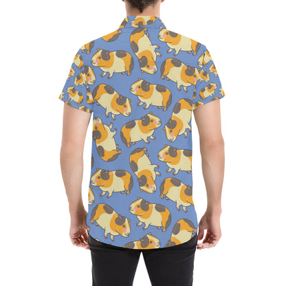 Guinea Pig Pattern Print Design 01 Men's Short Sleeve Button Up Shirt