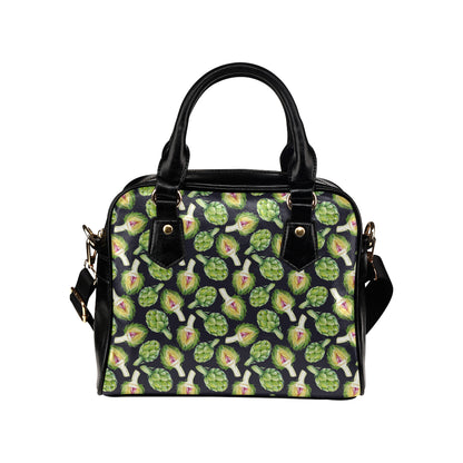 Artichoke Pattern Print Design 01 Shoulder Handbag