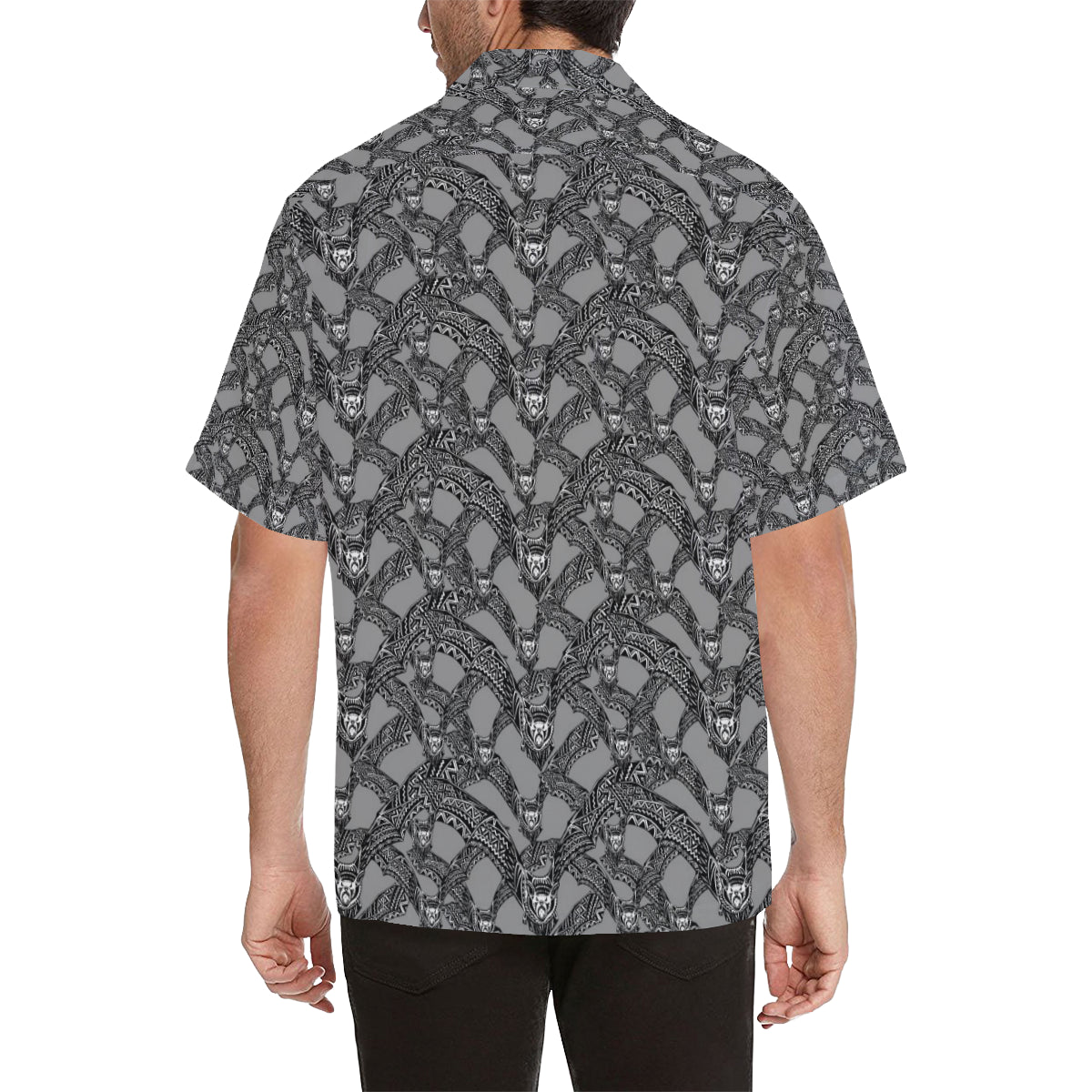 Bat Pattern Print Design 04 Men's Hawaiian Shirt