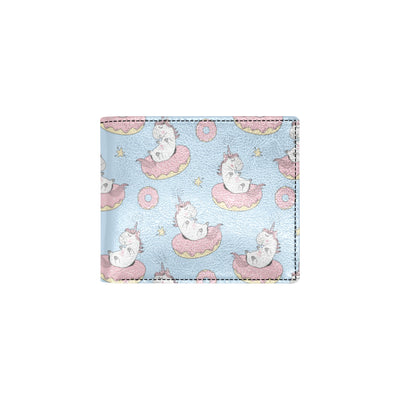 Donut Unicorn Pattern Print Design DN014 Men's ID Card Wallet