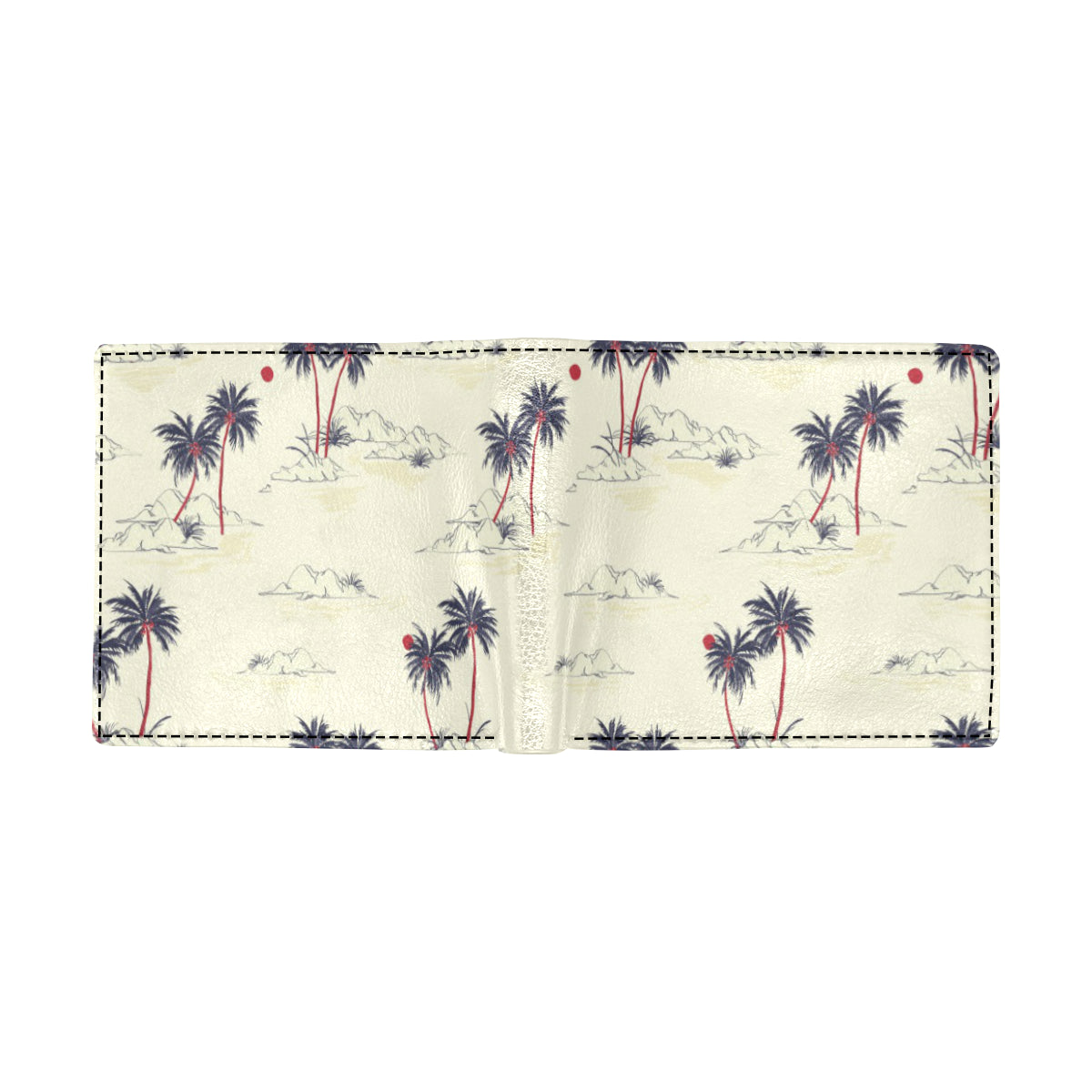 Palm Tree Pattern Print Design PT08 Men's ID Card Wallet